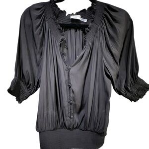 Ramy Brook Black 3/4 Sleeve Blouse